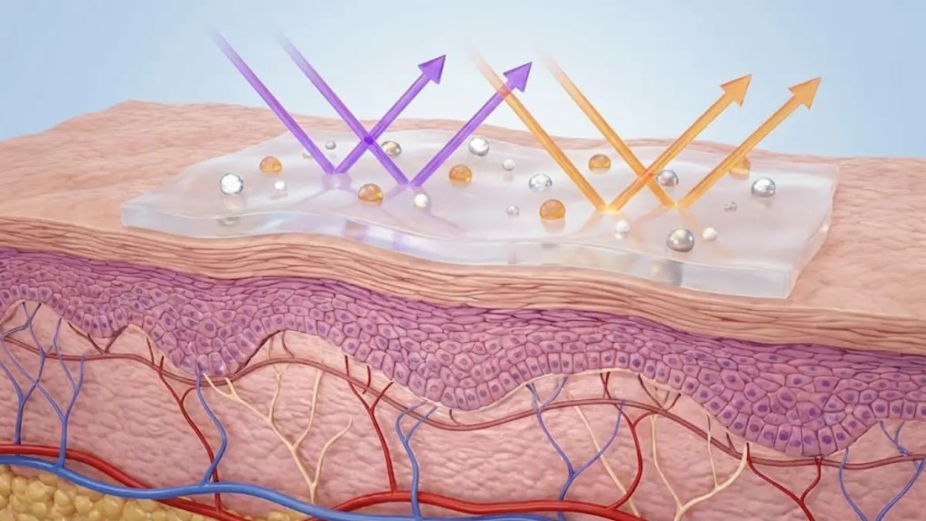 How sunscreen works on skin to block UVA and UVB rays