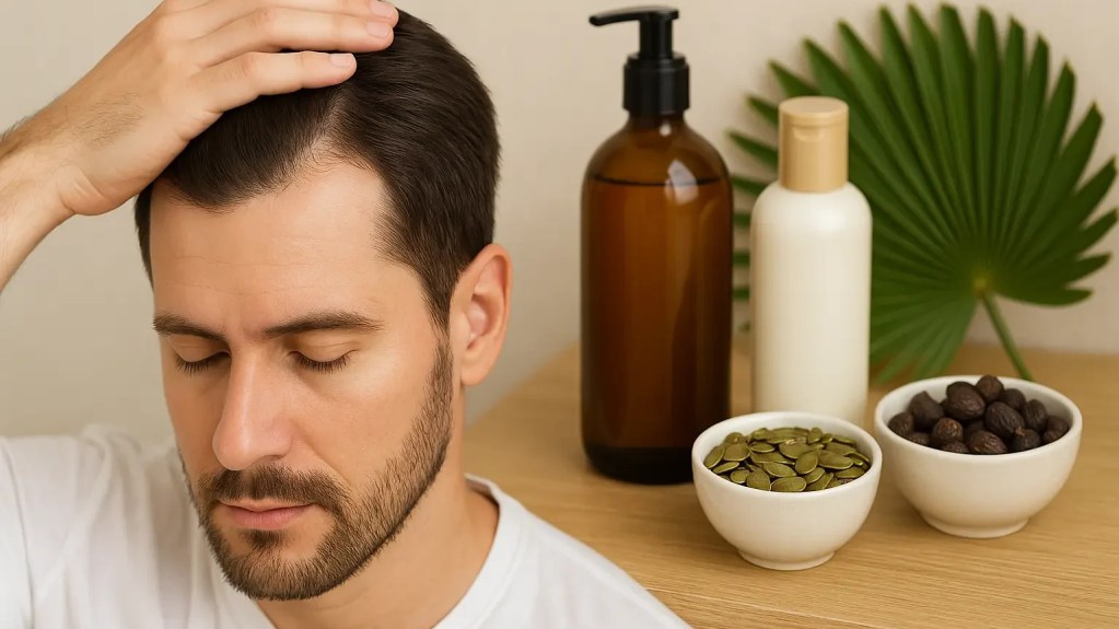 Natural DHT blocker ingredients like saw palmetto and pumpkin seeds