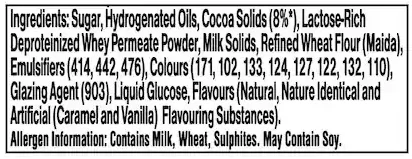 cadbury gems ingredient list 