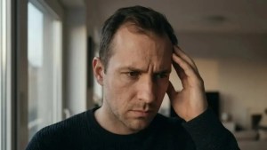 Man noticing early signs of DHT and hair loss showing the silent impact on confidence