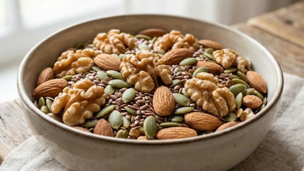 nuts and seeds as happy hormone foods for brain health