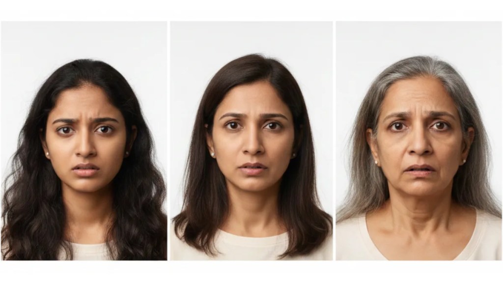 Comparison table of hormonal hair loss in women PCOS vs thyroid vs menopause