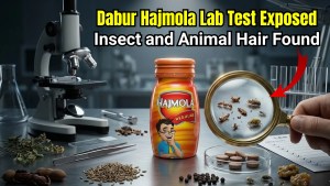 Dabur Hajmola Lab Test Exposed — insect fragments, animal hair and lab report findings from Eurofins ISO 17025 accredited laboratory