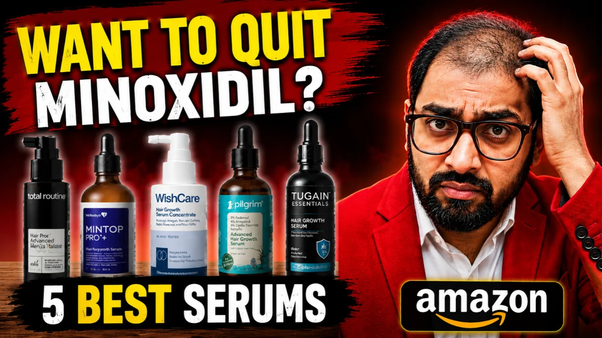 Discover the 5 best non minoxidil hair growth serum options for men and women, and why hair falls worse after quitting minoxidil.