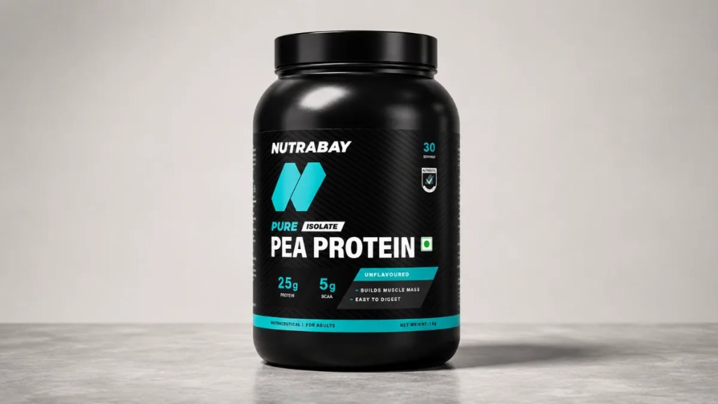 nutrabay Pure Pea Protein Isolate featured in the best plant protein in India comparison